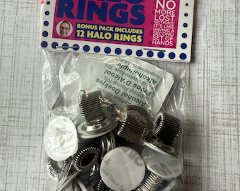 HALO RINGS, Scissor holder, holds notions where you need them, handy on sewing machine serger Long Arm, 4 or 12 pack, adhesive,  FaSt ship
