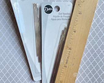 Dritz DOLL NEEDLES or Long Darners, Two Choices Dritz 154 or Dritz 157, Long Needles, Specialty needle, we ship fast & have LOTS of needles