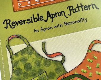 Reversible Apron pattern with variations, Mary Mulari APRON with PERSONALITY, We stock a variety of apron patterns, In stock ships fast
