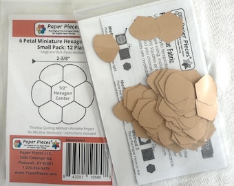 Paper Pieces Miniature Dresden flower Papers, qty 12 2 3/8” plates die cut papers, sample in pics, glue stick available, ships FAST