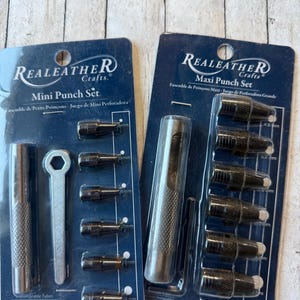 Leather & Fabric Hole Punch Set, Punches 6 different sizes of holes in your project, Choose hole size, prep for Chicago screws, ships fast