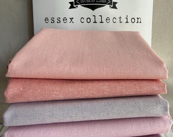 Essex Bundle Linen Cotton Blend fabric, SOFT SHADES Choose Fat Quarter or Half YD, also sold separately search Essex all listings, FaST ship