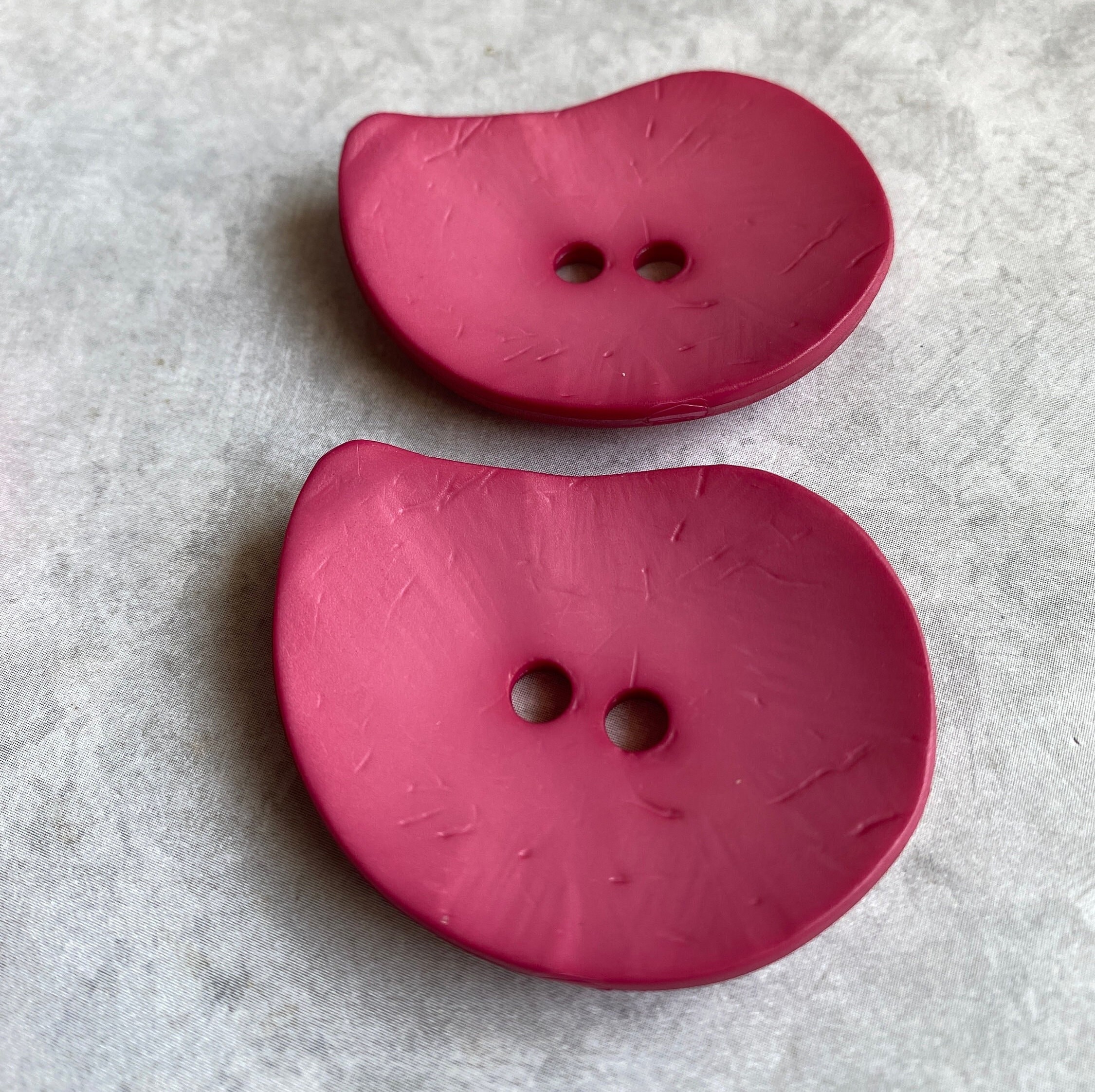 DARK PINK Paisley Dill Button, Polyamide Button, Extra Large Teardrop ...