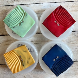 Dill Button 25 x 28mm, Polyamide Button, Almost Square Dill High Fashion Buttons, We offer multiple colors, 4 in this listing ships fast