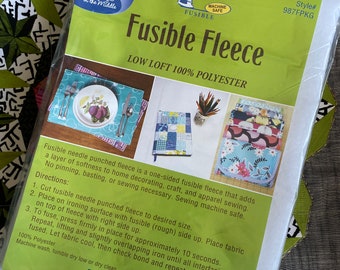 PELLON 987FPKG, Fusible Fleece, Low loft needle punched one sided fusible fleece, Pellon Quilting Polyester Fusible Fleece, ships FAST