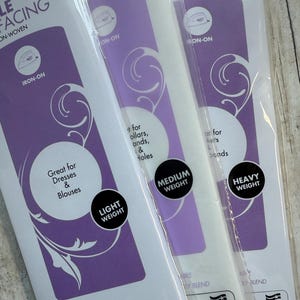 Heat N Bond Fusible Interfacing 20in x 1yd, 4 weights Light Medium Heavy or Extra Firm, one weight or combo of 3, HeatNBond, FAST ship USA