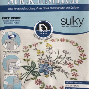 STICK N STITCH, Printable Water Soluble Paper Stabilizer by Sulky ...