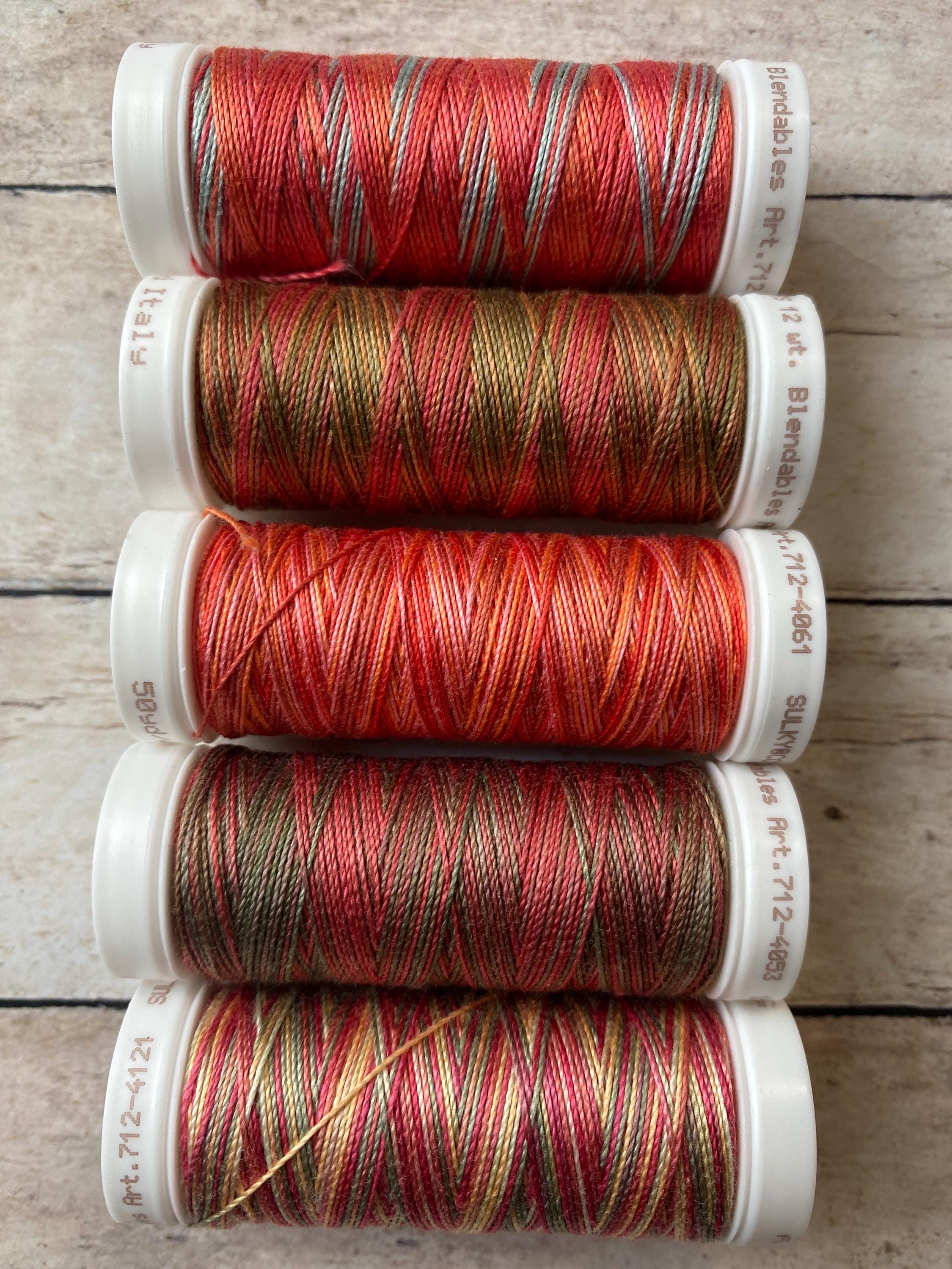 RED Sulky 12wt Petites Mix, Classicneedle RHUBARB & APPLES Mix, 50 Yd ...