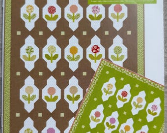CAMEOS Fig Tree Paper quilt pattern to sew, Designer Joanna Figueroa Two sizes could adapt to bed or table runner, fast ship
