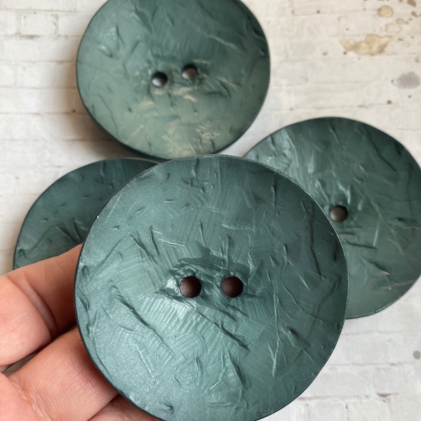 Extra Large TEAL 58mm Dill Button, 2.4 Inch Polyamide Button, for Aunties Two Tote Bags, We have many colors shapes & sizes, we ship fast