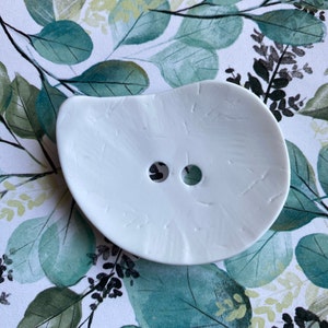 Large WHITE Paisley Dill Button, Polyamide Button from Dill, Extra Large Buttons for Tote Bags, We offer multiple colors and shapes