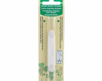 Clover Double ended Needle Threader, perfect for threading machine as well, One end large needles one small needles, Clover 462, ships FAST