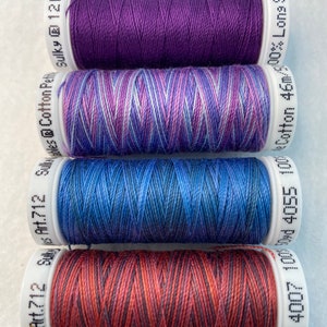 Sulky BLENDABLES, ClassicNeedle BERRIES Mix, Four 50 Yard Spools Sulky Petites, Heavy 12wt Cotton Hand or Machine Embroidery Thread Mix
