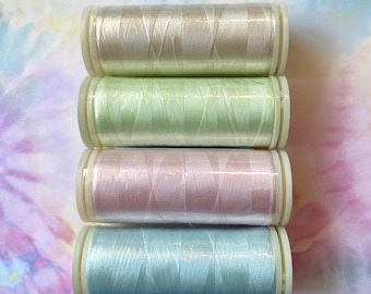 InvisaFil 100wt PASTEL Cottonized Polyester Thread, Finest Thread we sell, micro quilting, EPP, for fine fabrics, matte finish, ships FAST