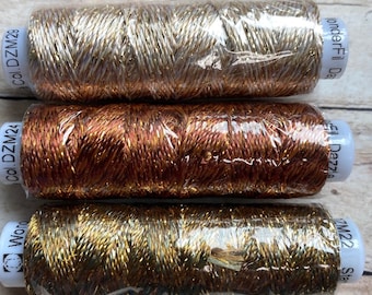 8wt Dazzle MORE METALS, Three Colors Rayon Metallic, Wonderfil ™ Embellishment Thread Kim Rado Starry Night ™, See ALL Mixes, Ships Fast