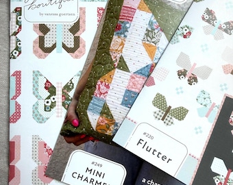 Butterfly Quilt Patterns Choice of 4 by Vanessa Goertzen Lella Boutique Quilt Patterns Fat Quarter Friendly Patterns FAST ship