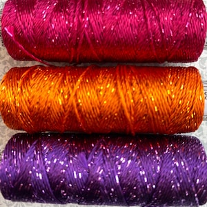 Sue Spargo DAZZLE RICH SARI Metallic, 50 yd spools, Wonderfil Dazzle Embellishment Thread When a Little Sparkle will Do, Rayon Metallic