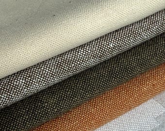 Essex Linen Cotton Blend fabric Fat Quarter or Half yd bundles for fall sewing OLIVE & OAK more colors more listings FaST ship
