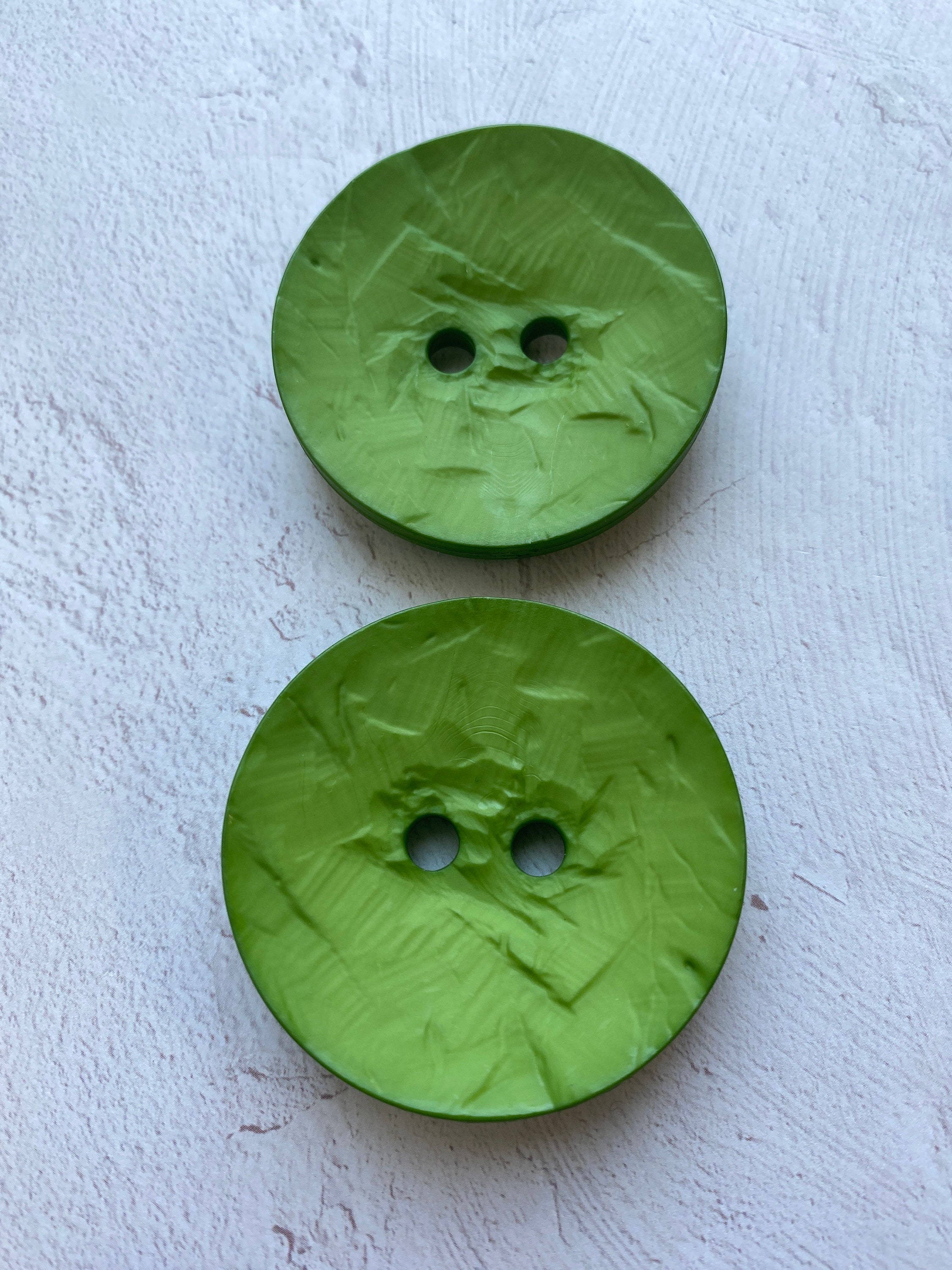 45mm Bright Green Dill Button, 1.75 Inch Polyamide Button, Large ...
