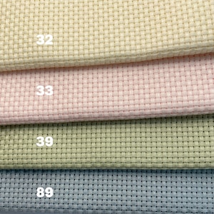 14 Count Aida Cloth, Lecien Cosmo 14ct Cross Stitch Cloth, Finest Quality Japanese Aida Cloth, Choose color from 3 listings, ships FAST