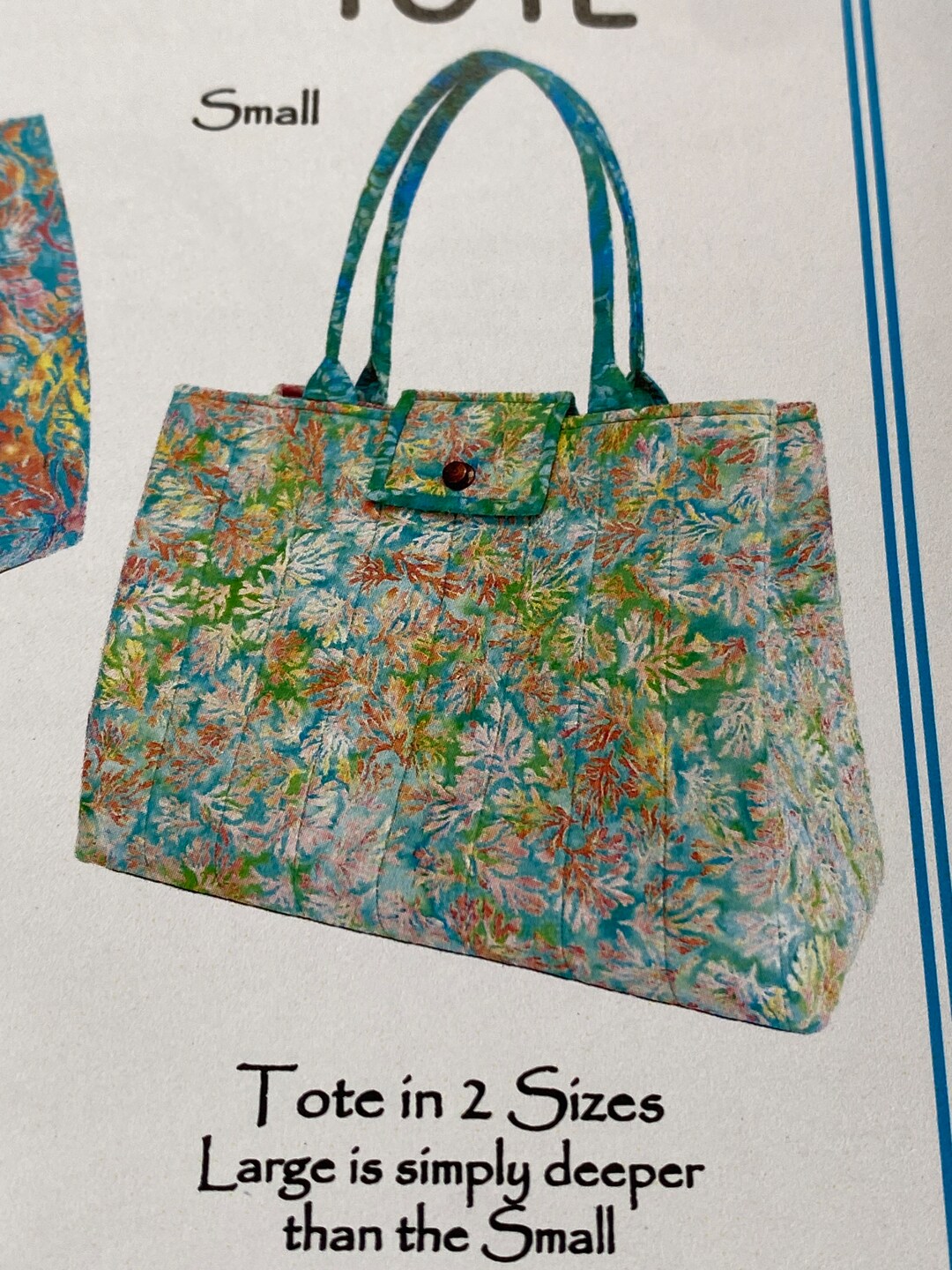 Aunties Two MARKET TOTE Pattern, 2 Sizes, Large Bag Pattern, Whole ...