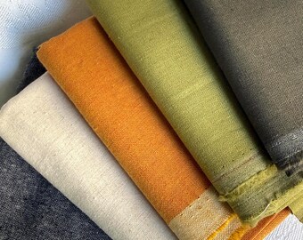 Robert Kauffman Essex Linen Cotton Blend bundle quilt garment fabric, Black Natural Cedar jungle army, more listings & colors, FaST ship