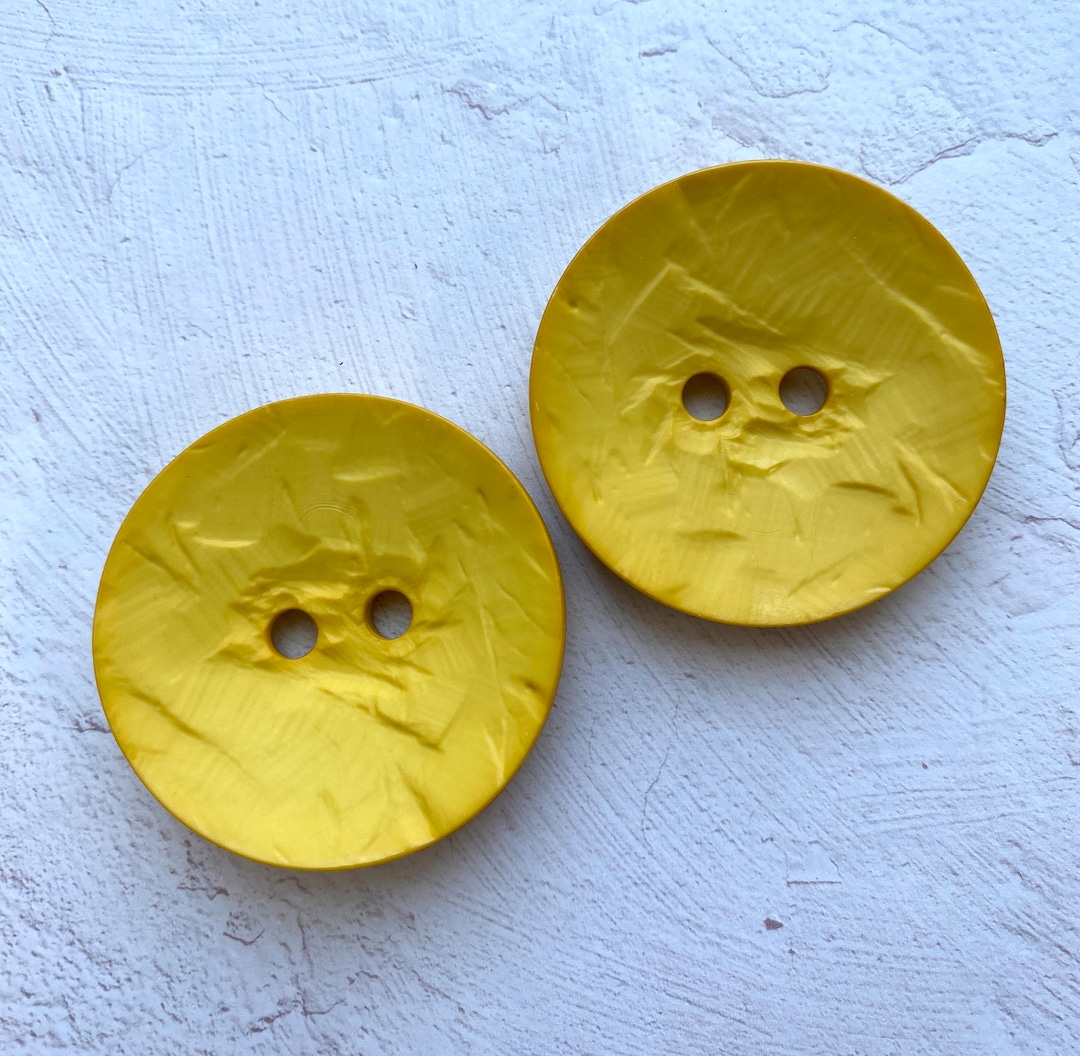 YELLOW 45mm Dill Button, 1.75 Inch Polyamide Button, Large Buttons for ...