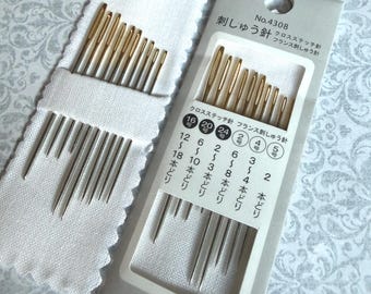 COSMO FREE Cross Stitch & Free Stitch Needles, Variety of 10 Needles for Embroidery Needlepoint, some with LARGE Eye Needles, FaST ship