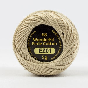 Perle Cotton CANYON WALLS EZ01, EZ 01 8 Wt Eleganza Perle Cotton, Wonderfil Perle Cotton 42 yard Ball for Hand Embroidery & Quilting
