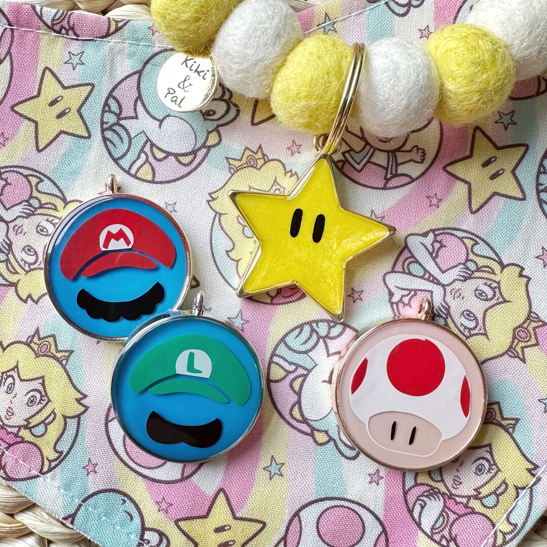 Super Mario Nintendo Mario Bros Dog Tags Pet Tags Dog ID Etsy