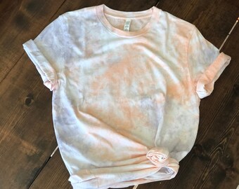 peach tie dye shirt