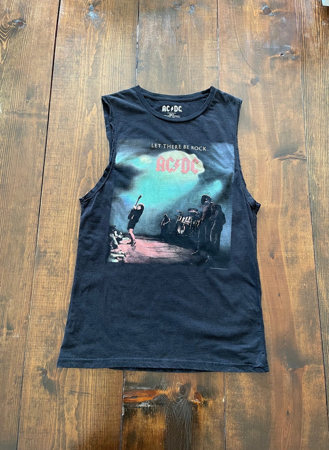 AC/DC Band Sleeveless Tank Top | ACDC Band Tank | Y2K Ac/dc Band Shirt ...