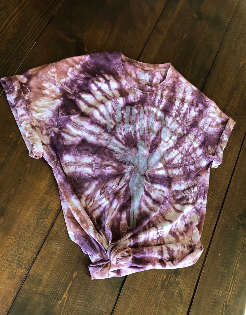 90s Graphic Tee Distressed Nirvana Shirt Oversized Band Tee Nirvana Tie Dye Tee 90s Tie Dye Band Tee Oversized Nirvana Tee