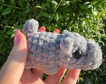 Crocheted hippo made of chenille wool with safety eyes; Various colors; Perfect gift for children as a lucky charm