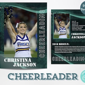 Spirit Star: Cheerleader Trading Card Template | Editable with Corjl