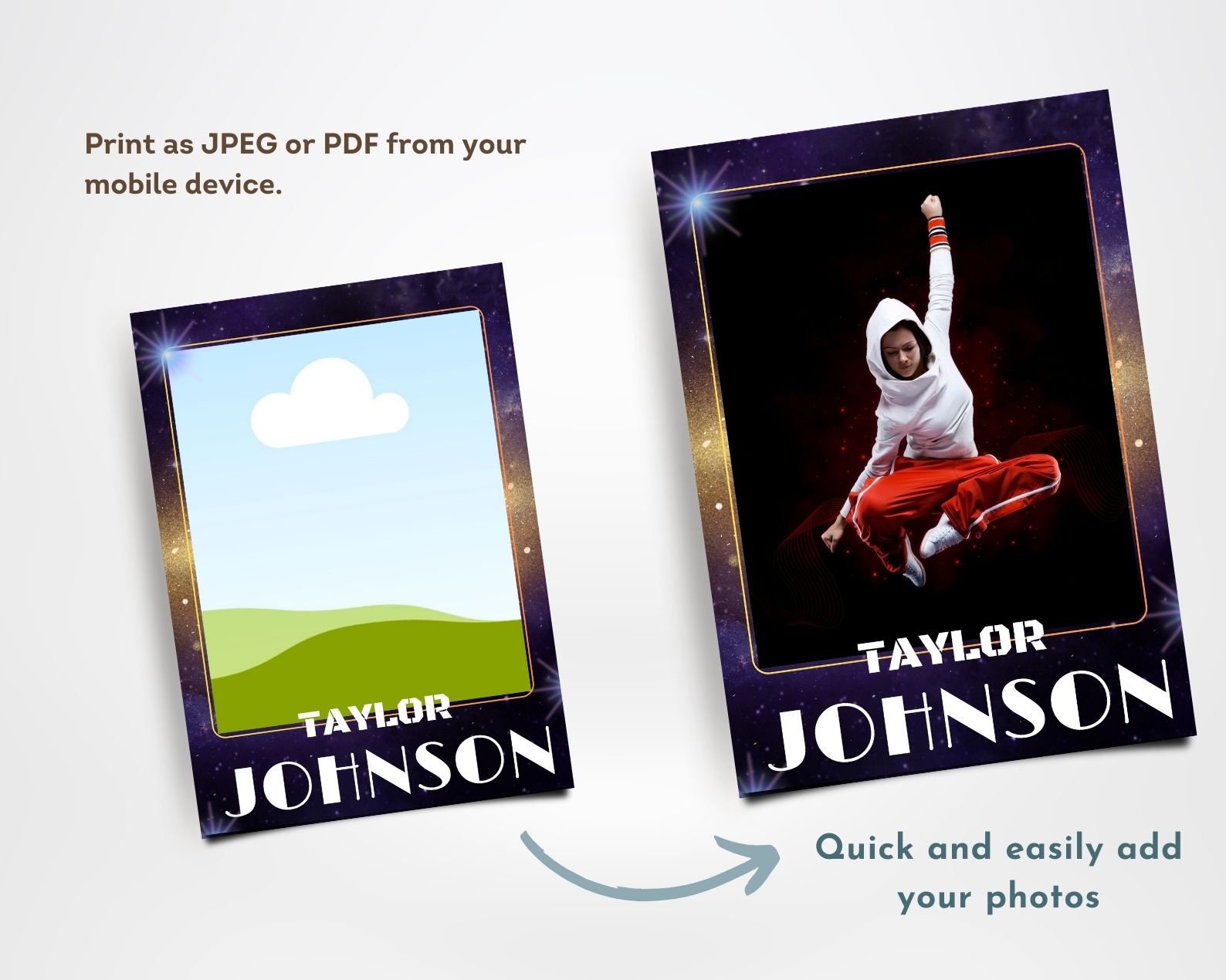 Dancing Card Example Dance Elegance: Dancing Trading Card Template | Editable With Corjl - Etsy