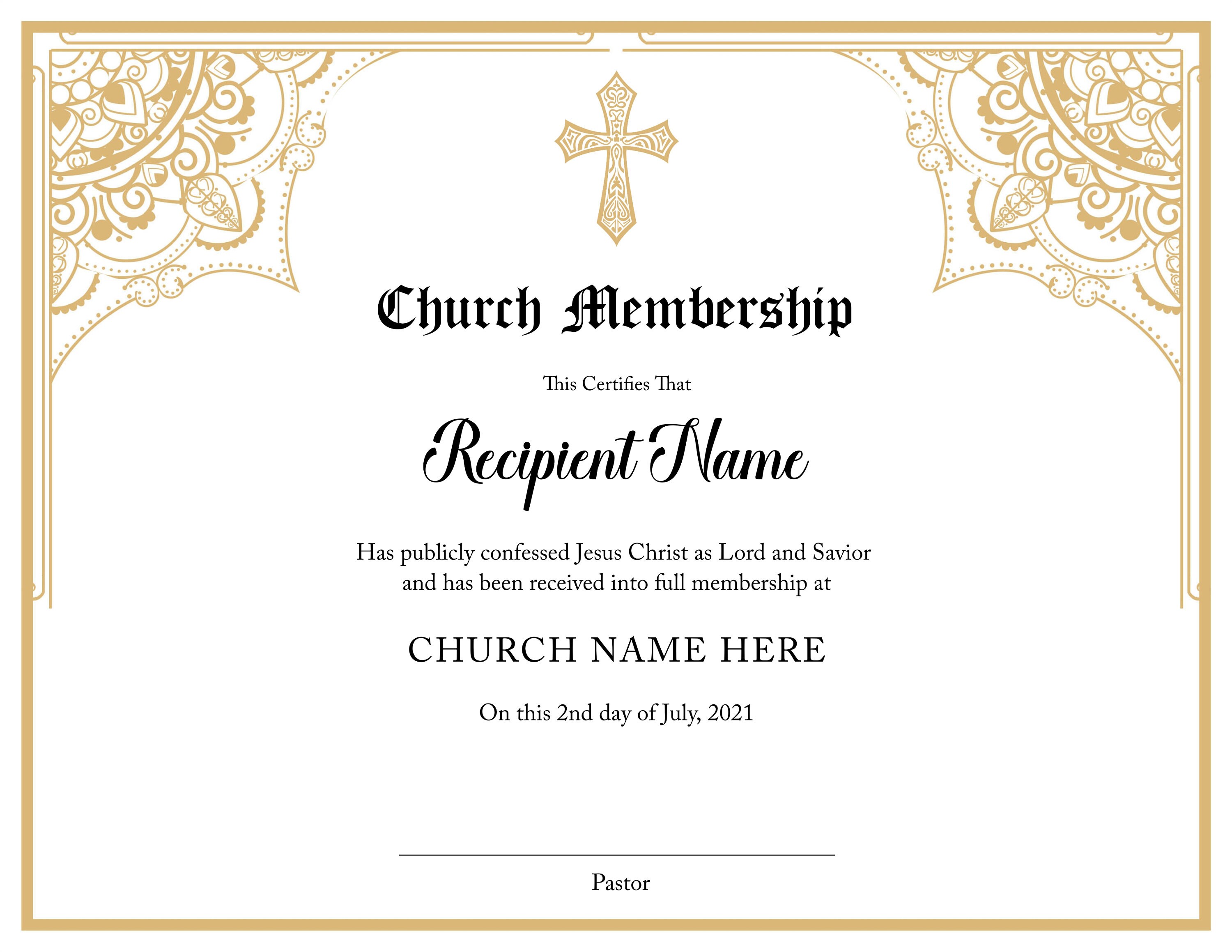 membership certificate templates