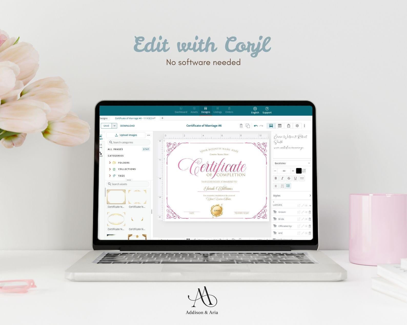 Editable Certificate of Completion Template. Training Course ...