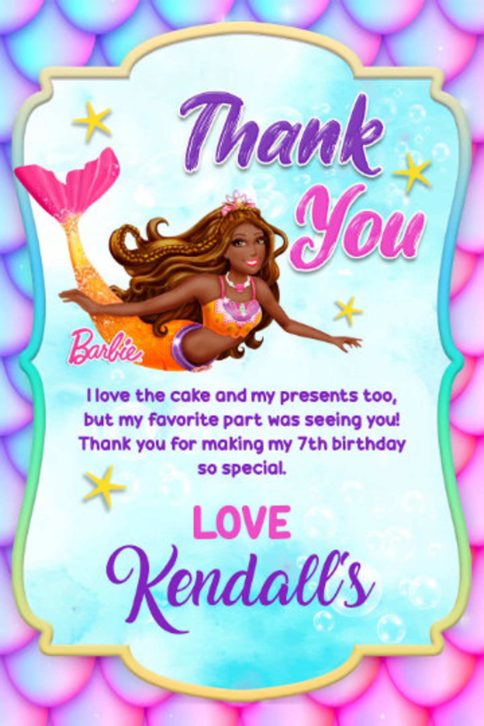 barbie mermaid birthday invitations