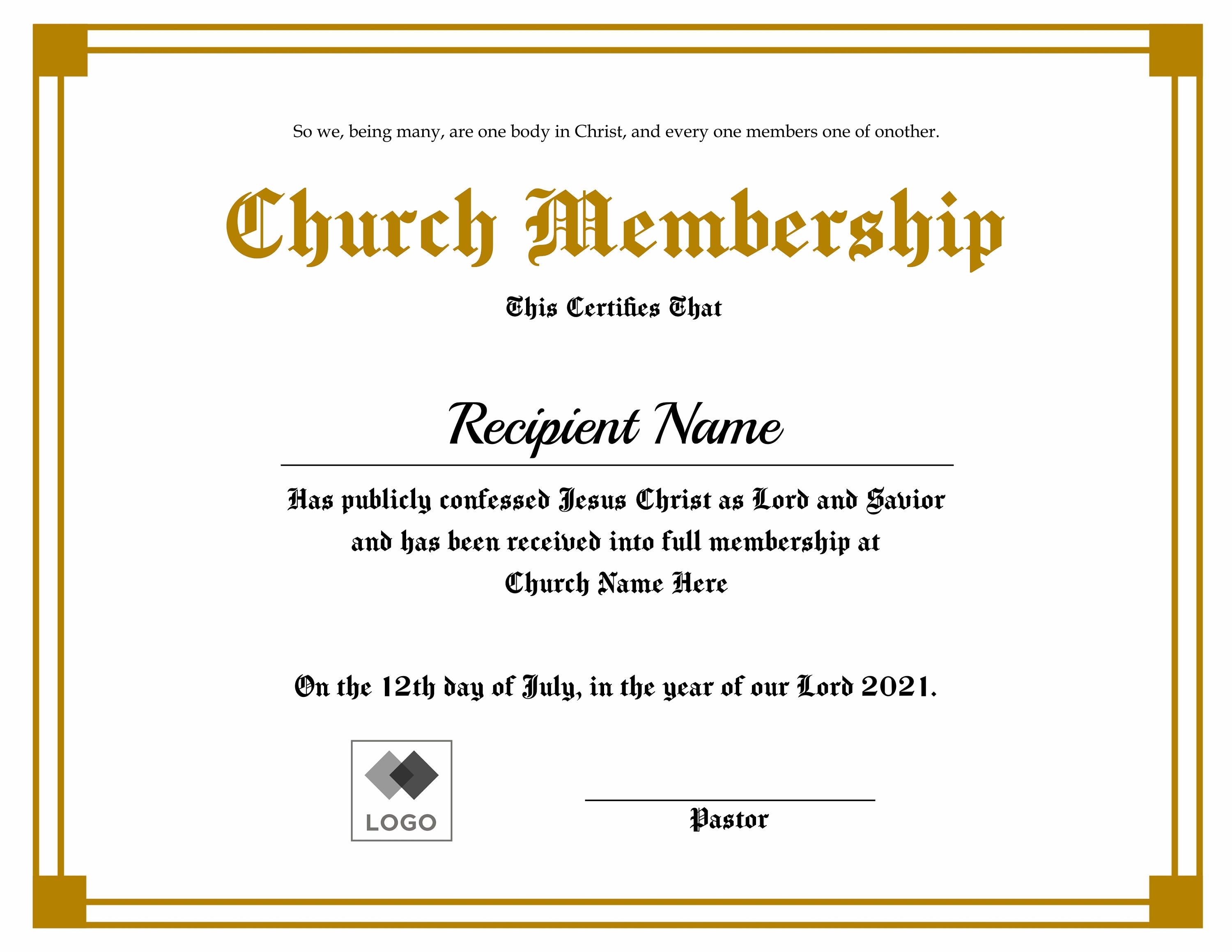 membership certificate templates