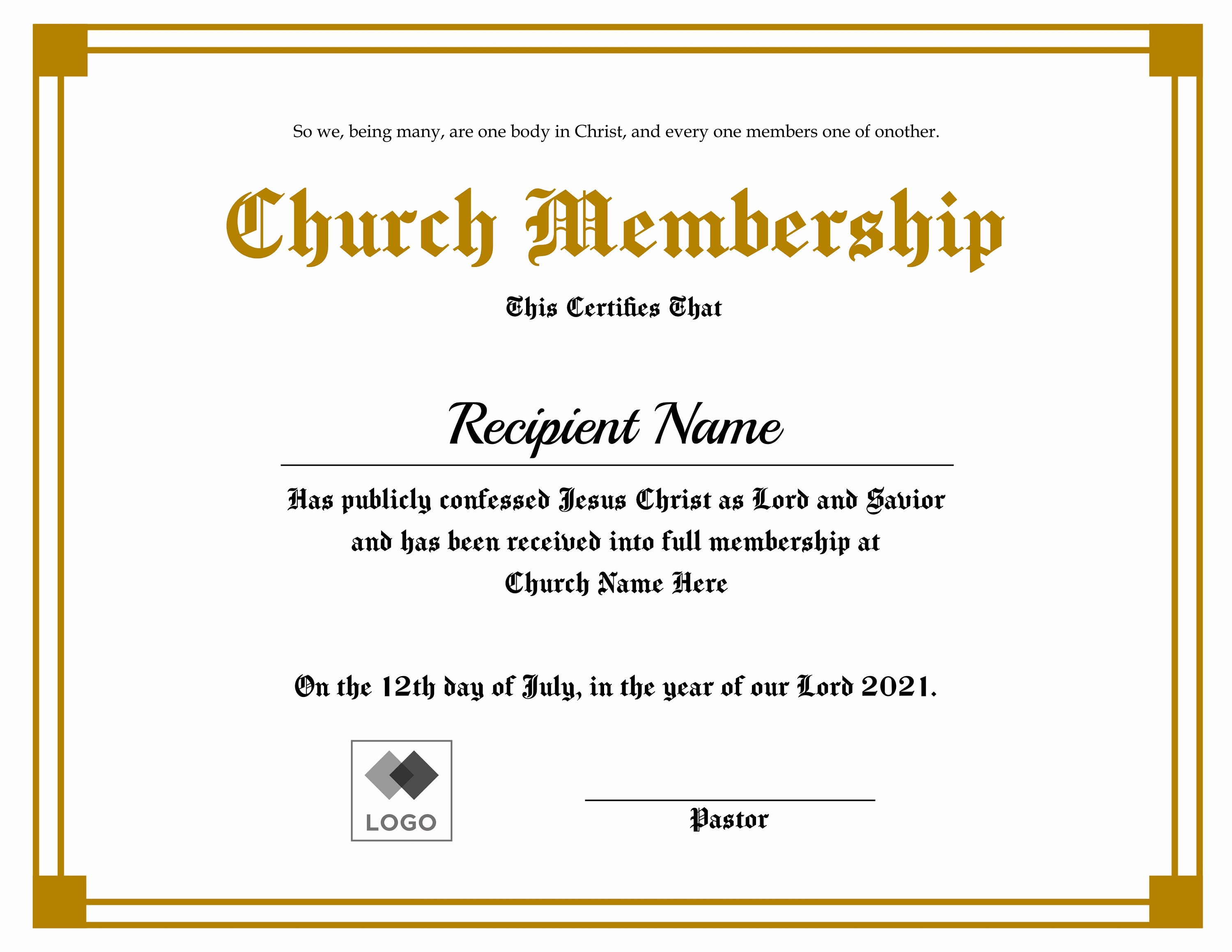 Membership Certificate Templates