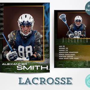 Leggenda Lax: modello di carta collezionabile di Lacrosse / modificabile con Corjl