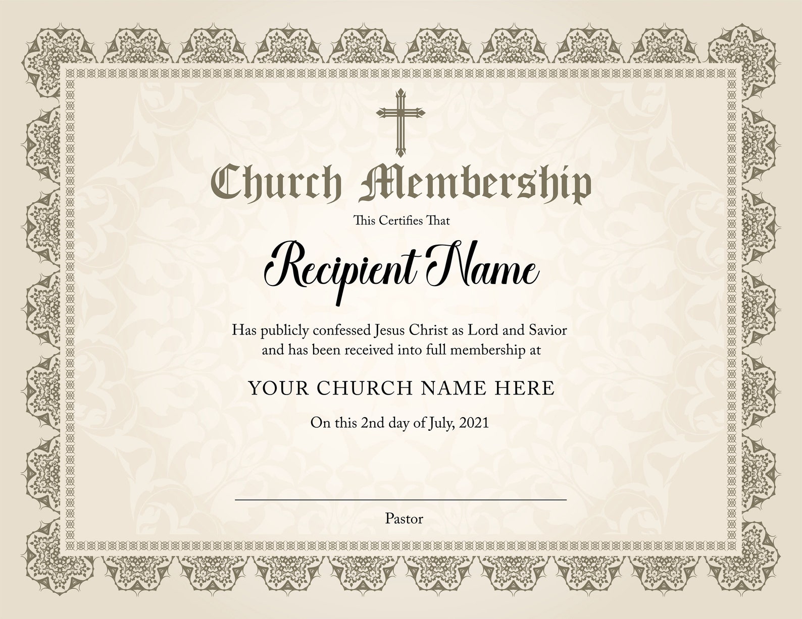 Editable Church Membership Certificate Template Printable Certificate editable-church-membership-certificate-template-printable-certificate