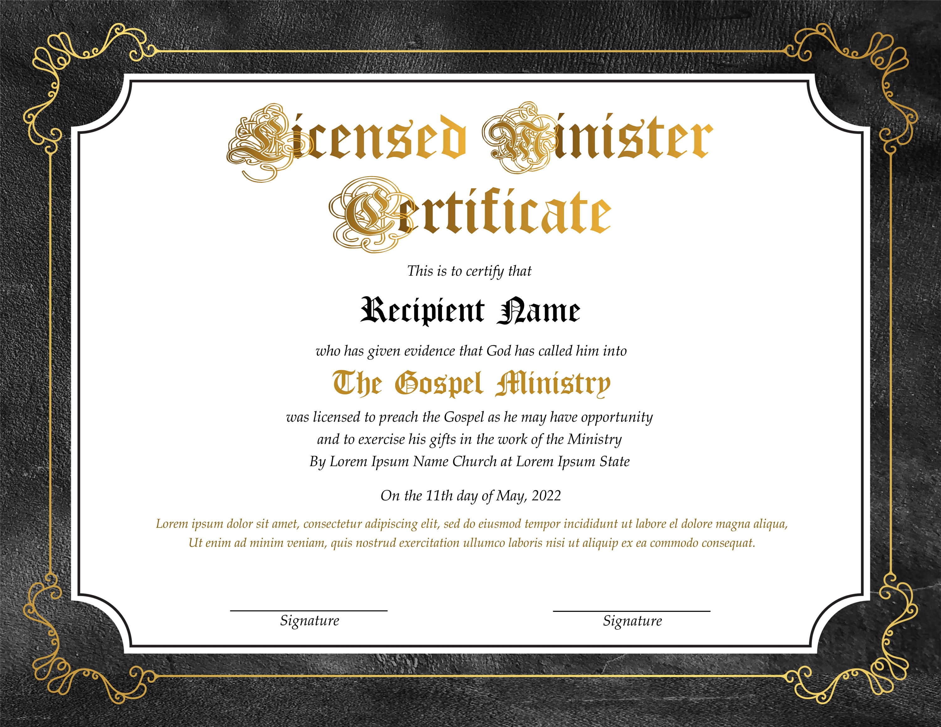 The Minister License Certificate Template You Need Right Now - mbhn0uo