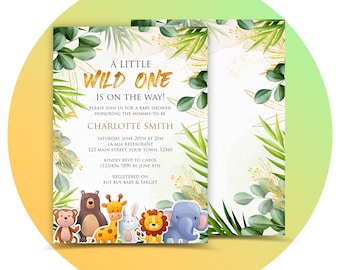 Wild One Birthday Invitation. First Birthday Invitation. Download Printable Invite Template