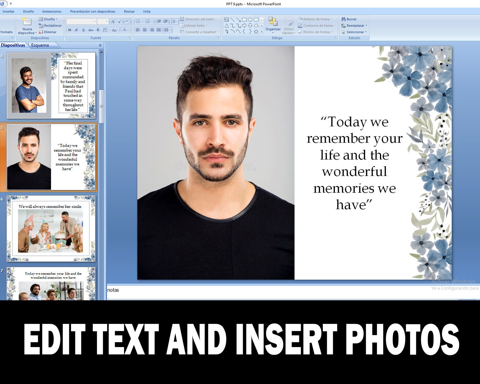 Funeral Slideshow Template. Funeral Powerpoint Template. Etsy