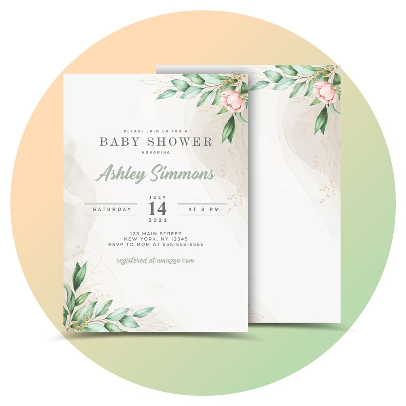 Baby Shower Invitation Instant Download Editable Printable Etsy