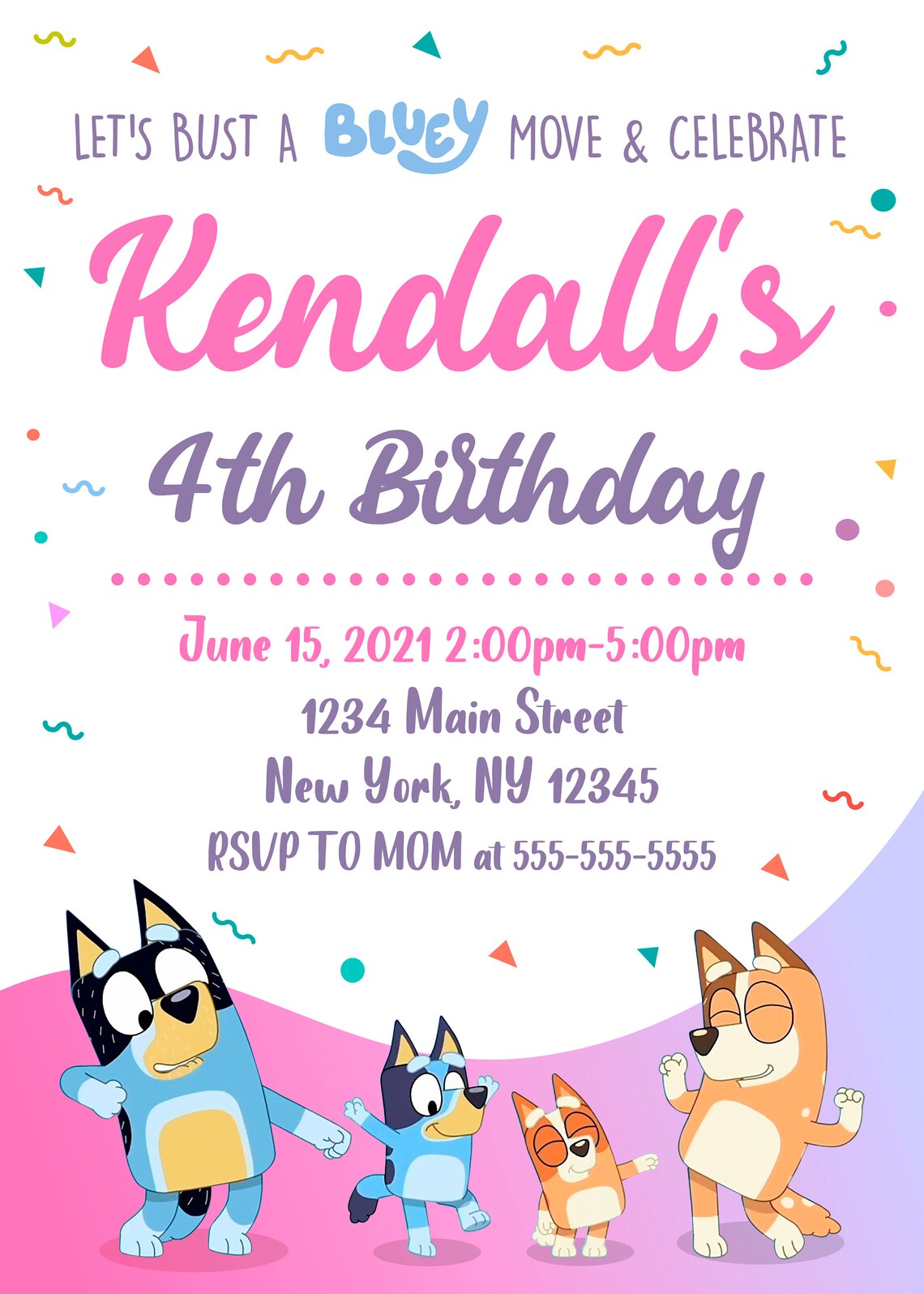 Printable Bluey Invitations Printable World Holiday