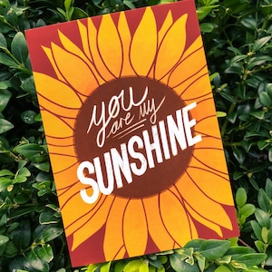 U bent mijn Sunshine A6 Groeten Kaart - valentijnskaarten, verjaardag, verjaardag, Multi use kaart