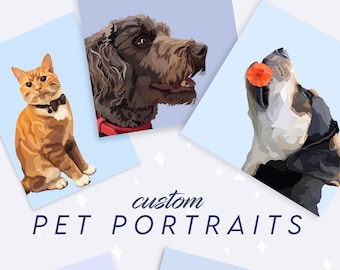 Custom pet portrait - personalised illustration of your pet!